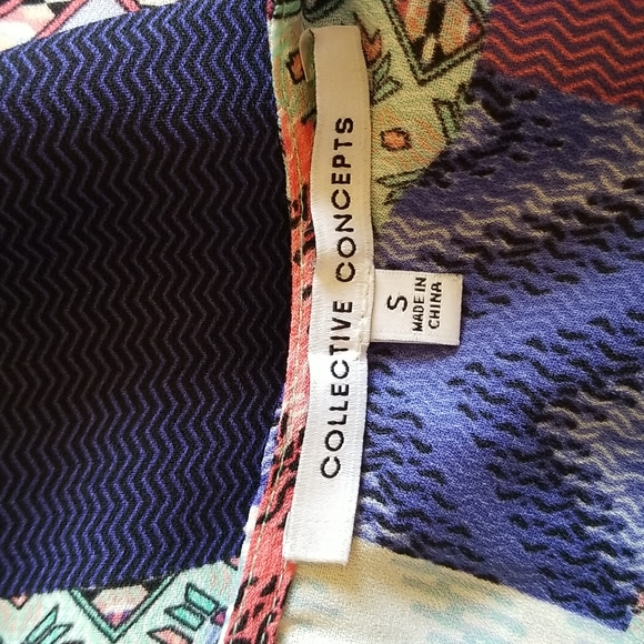 Collective Concepts Patchwork Baby Doll Blouse - Picture 5 of 6